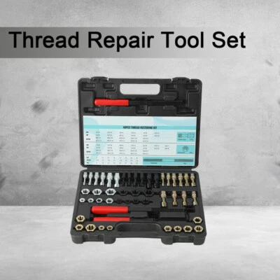 49PCS Thread Repair Chaser Tool UNC UNF Metric Thread Restorer Kit UK STOCK - Image 1 of 4