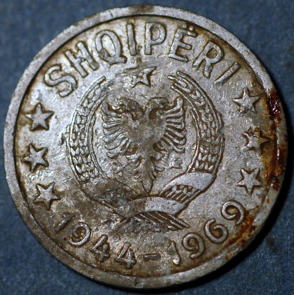 Albania 10 Qindarka 1969 25th Anniversary of Liberation KM# 45 - Image 1 of 2