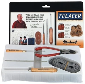 Markwort Baseball Professional Deluxe Relacer Kit! Glove Leather Repair Black - Picture 1 of 3