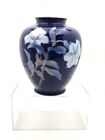 Blue Floral Glossy Finish Home Decorative Free-Standing Japanese Vase