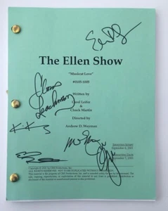 THE ELLEN SHOW Cast Signed Script "Muskrat Love" DeGeneres Jim Gaffigan + 4 - Picture 1 of 1