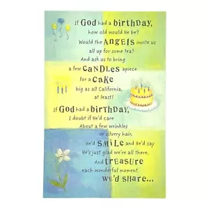 HAPPY BIRTHDAY Karte, von American Greetings, religiös, Gottes Geburtstag + Umschlag - Bild 1 von 5