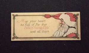 VINTAGE!! 1912 Christmas Santa Gift Name Tag Unused -Nostalgic and NEAT! - Picture 1 of 2