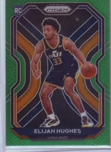 2020-21 Panini Green Prizm - #271 Elijah Hughes (RC) Jazz - Foto 1 di 2