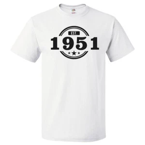 74th Birthday Gift For 74 Year Old Established 1951 T Shirt - Bild 1 von 1