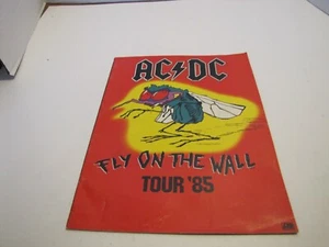 VTG ORIGINAL AC/DC FLY ON THE WALL 1985 TOUR PROGRAM USED WATER DAMAGE - Picture 1 of 10