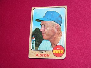 Walt Alston Dodgers Manager Baseball Card 1968 Topps # 472