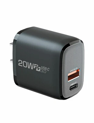 20W USB C Wall Charger Block Fast Charging Power Adapter for iPhone iPad Android - Image 1 of 4