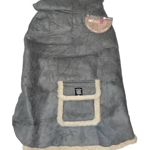 PETRAGEOUS Vest For Pet With Fleece Inside With Pocket, Gray, Large - Picture 1 of 8