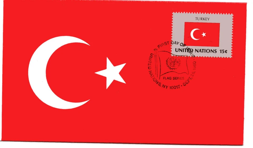 United Nations #325 15c Flag Series 1980, Turkey, Andrews FDC - Image 1 of 1