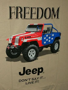 Vintage Jeep Rubicon USA Freedom Dont Say it Live It! T-Shirt New NOS 2008 Sz XL - Picture 1 of 2
