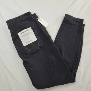 GOOD AMERICAN Jeans Women Sz 18 Black "Good Waist" 28" Inseam NEW TAGS GWEV419T - Picture 1 of 15
