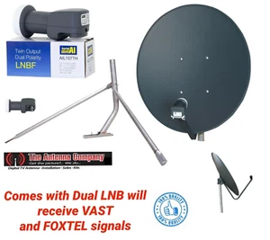 satellite dish kit 80cm lnb twin output foxtel vast compatible digital tv FTA A1 - Picture 1 of 4