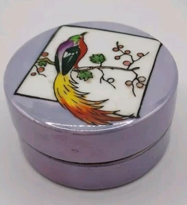 Vintage Noritake Glanzgeschirr Porzellan handbemalt Schmuck Puderdose 2,5" breit - Bild 1 von 6