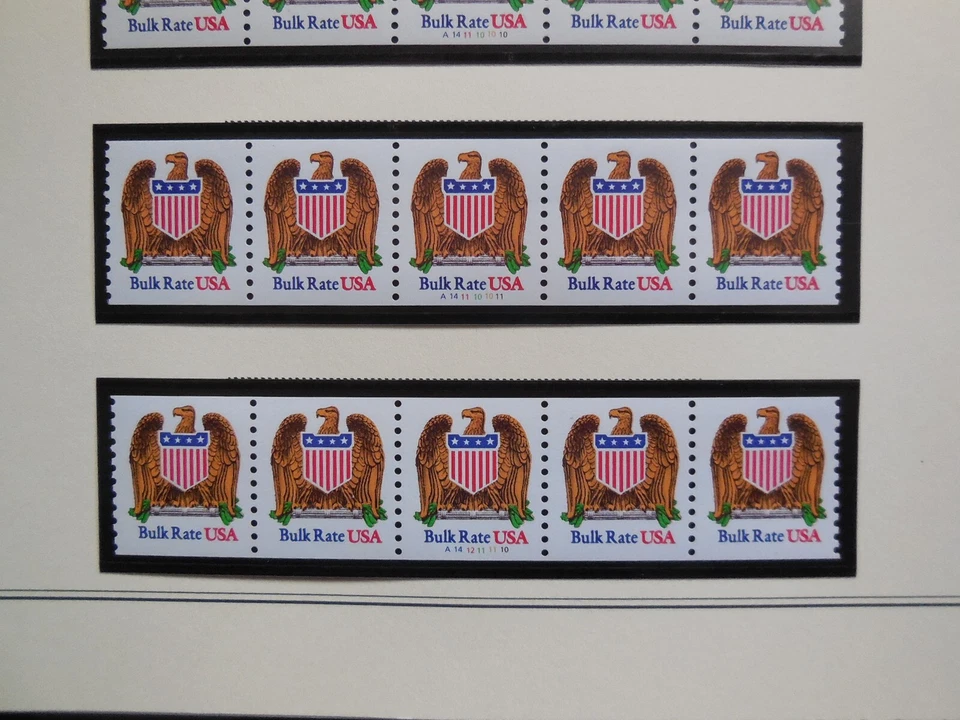 #2603 10c Bulk Rate Eagle & Shield PNC5  #11111, 22221 & 22222 MNH OG VF - Image 1 of 1