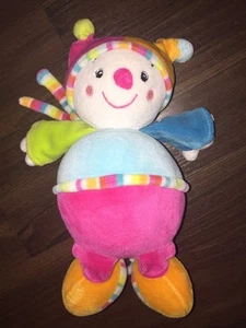 Paradise Toys ? Lidl Spieluhr Harlekin Narr Bunt Grün Blau Weiß Pink Plüsch Weiß - Picture 1 of 5
