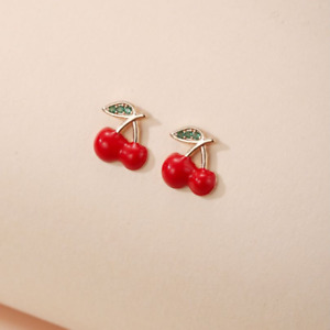 Large 3D Fruit Strawberry Pineapple Drop Dangle Hook Earrings Women Jewelry Gift