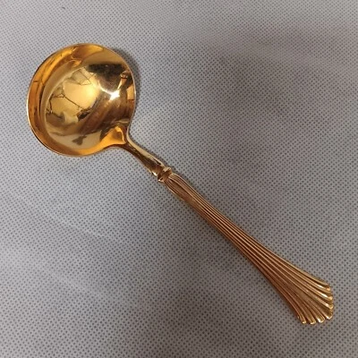 Reed & Barton Gold Rosewell Gravy Ladle 7.25" Rogers - Image 1 of 4
