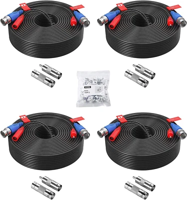 Paquete de 4 cables de alimentación de vídeo todo en uno de 100 pies (30 m) - Image 1 of 4