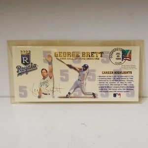 1999 George Brett Hall of Fame Inductee Envelope Postmarked HOF Stamp July - Picture 1 of 4