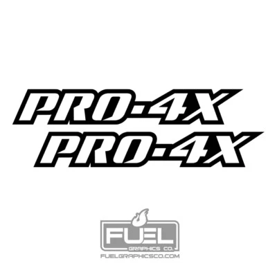 For Nissan Frontier PRO-4X Truck Premium Vinyl Decal 2-pack - 15" - Gloss Black - Image 1 of 3