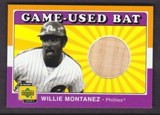 2001 Upper Deck Decade 1970's Baseball Game BAT #B-WM Willie Montanez Phillies