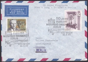 FCV0279 Flight Cover, Austria, 50th Anniversary of the Wien – Berlin Air Service - Picture 1 of 2