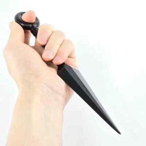 SHINOBIYA Samurai market RUBBER PRACTICE KUNAI Naruto Ninja Weapon Black - Picture 1 of 7