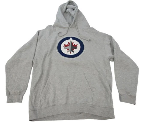 New-Minor-Flaw Winnipeg Jets Mens Size L Large  Gray Hoodie Cover