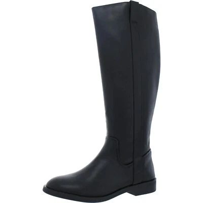 Style Co Womens 10 M Black Faux Leather Knee High Riding Boots NEW GA8 - Image 1 of 4
