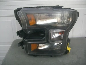 FORD F150 15 16 17 HEADLIGHT OEM HALOGEN DARK BLACK BEZEL ORIGNAL LH - Picture 1 of 6