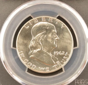 1962 Franklin Half Dollar PCGS MS64FBL Full Bell Lines !! #658 - Bild 1 von 3