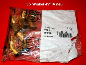 SANHA Kupferbögen Lötfitting Bogen Kupfer I-A 45° 22mm 1x Muffe 5040 22 NEU - Bild 1 von 3