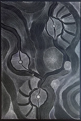 Anna Petyarre (Pitjara), arte aborigen altamente coleccionable. Inc, certificado de autenticidad y fotos Foto 1 de 4