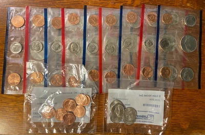 Sin circular EE. UU. Monedas 1984-88 P 1984-1987 D 2009 centavos Lincoln 2004-06 níquel Foto 1 de 4