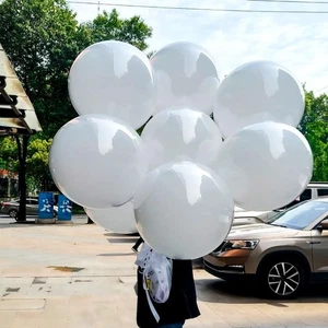 2pcs Round White Balloons Thicken Latex Balloon For Wedding Bridal Birthday - Picture 1 of 18