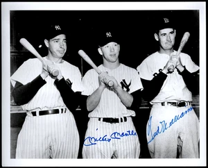 MICKEY MANTLE & TED WILLIAMS DUAL SIGNED BECKETT 8X10 PHOTOGRAPH AUTOGRAPH HOF ! - Picture 1 of 2