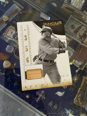 2014 PANINI IMMACULATE JOE JACKSON #3 BAT 50/79--VERY NICE & STRONG-SCARCER - Image 1 of 2