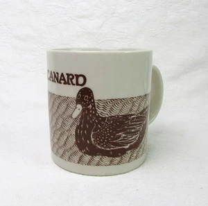 Vintage Le Canard Taylor & Ng Duck Tasse 1979 Kaffee Braun Druck Japan - Bild 1 von 5