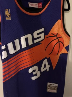 Футболка мужская Phoenix Suns маленькая фиолетовая баскетбольная NBA Charles Barkley 34 Adidas - Изображение 1 из 4