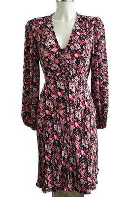 M&S X Ghost Floral V-Neck Empire Line Tea Dress Size 10 - Image 1 of 4