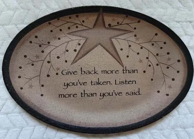 Barbara Lloyd Hearthside Collection Primitive Star Platter  Plate Clay Oval Give - Image 1 of 3
