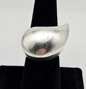 VTG TAXCO Sterling Silver Modernist Geometric Chunky Statement Ring Size 7 - 21g - Imagen 1 de 6