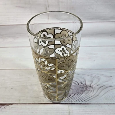 Culver LTD Sallie 22K золото хайбол стекло - винтажный барный коктейль - Изображение 1 из 4