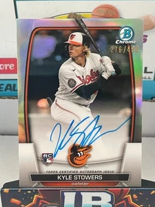 Bowman 2023 cromo Kyle Stowers autógrafo refractor de novato/499 RC #CRA-KS #0172 - Imagen 1 de 1