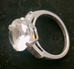 Anillo de compromiso o cóctel de colección talla 5 plata de ley 925 circonitas cúbicas ~ 08 - Imagen 1 de 15