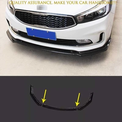 For Kia Forte K3 2014-2018 Glossy Black Front Bumper Lip Spoiler Bodykit Refit - Image 1 of 3