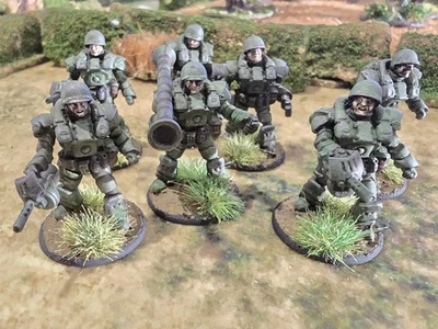 Squad Of 7 Nicely Painted Konflikt 47 US Heavy Infantry - Image 1 of 3