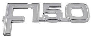 Reproduction Chrome Die-Cast Fender Emblem Fits 1982-86 Ford F150 Pickup Trucks - Picture 1 of 2