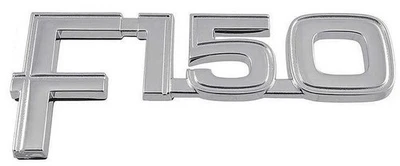 Reproduction Chrome Die-Cast Fender Emblem Fits 1982-86 Ford F150 Pickup Trucks - Image 1 of 2